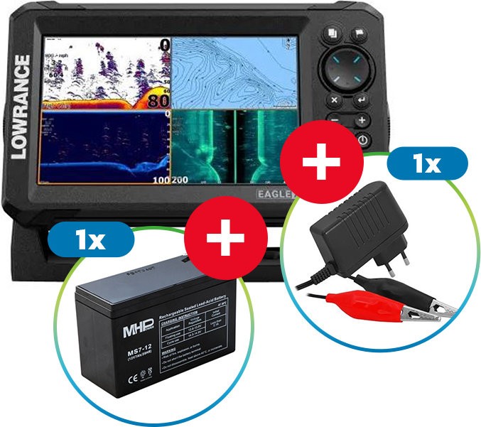 Sonar Lowrance Eagle 7 Sa Sondom Tripleshot HD + Baterija i Punjač BESPLATNO