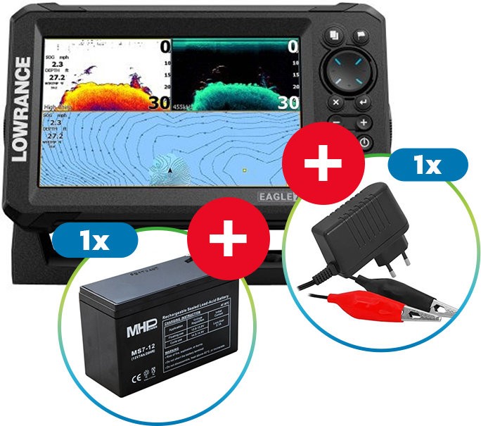 Sonar Lowrance Eagle 7 Splitshot + Baterija i Punjač BESPLATNO