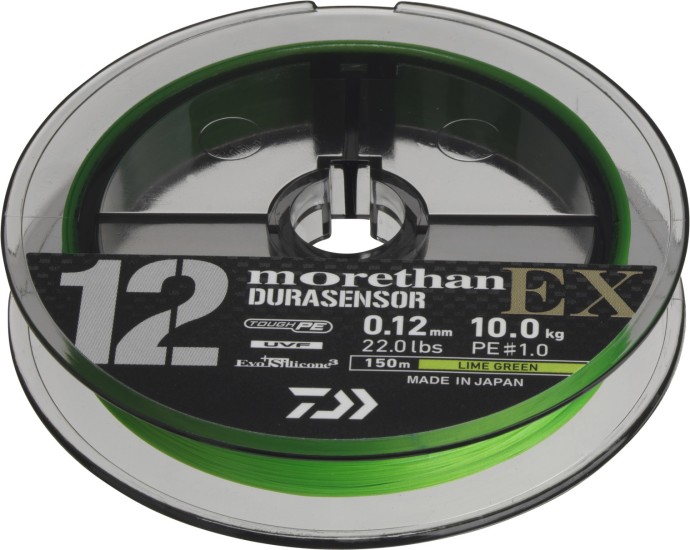 Splétana Šnjura Daiwa UVF Morethan Durasensor x12EX+Si3 150m Lime Green