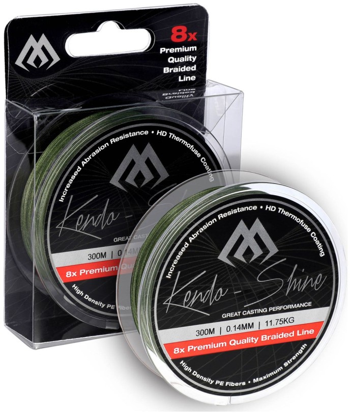 Spletaná Šnúra Mikado Kendo Shine Zelená 2100m 0,12mm/9,62kg