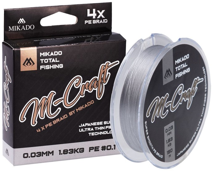 Spletaná Šnúra Mikado M-Craft Braid Steel Gray 150m