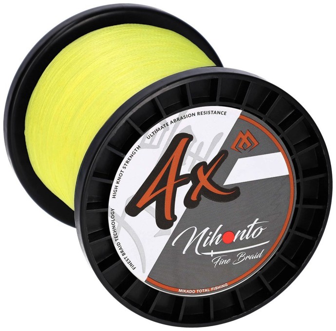 Spletaná Šnúra Mikado Nihonto Fine Braid Fluo Žltá 2100m 0,12mm/8,8kg