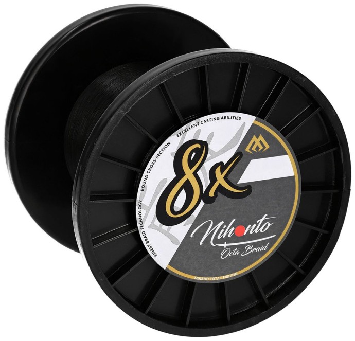 Spletaná Šnúra Mikado Nihonto Octa Braid Čierna 2100m 0,40mm/39,8kg