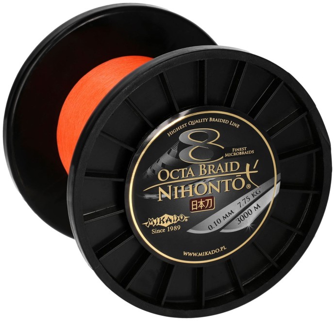 Spletaná Šnúra Mikado Nihonto Octa Braid Fluo Orange