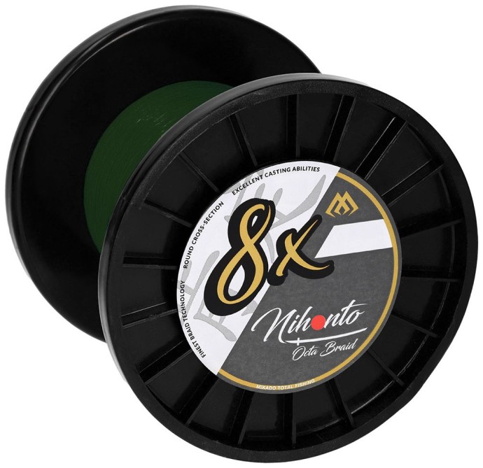Spletaná Šnúra Mikado Nihonto Octa Braid Zelená 2100m 0,45mm/44,5kg