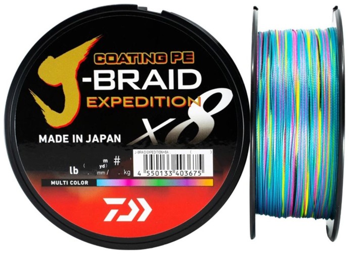 Splietaná Šnúra Daiwa J-Braid Expedition 3000m Multicolor