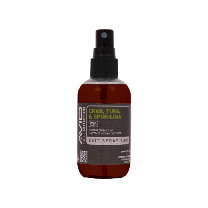 Sprej Na Nástrahy Avid Crab, Tuna & Spirulina Bait Spray 100ml