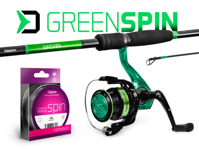 Štap Delphin WASABI Spin + Rola ELIXIR 2T + Najlon Method Spin 1,80m 30gr