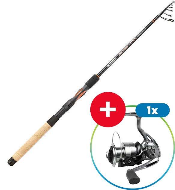 Štap Garbolino Proxima JetSpin Tele 6dijela 2,40m 10-30gr + Rola Strike 301 FD