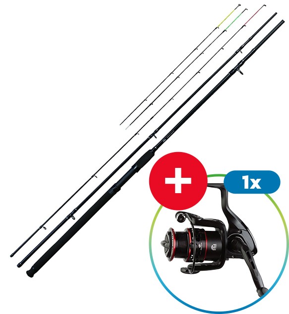 Štap Giants Fishing Black Method Feeder 3,0m 40-90gr + rola Gaube FD 3000