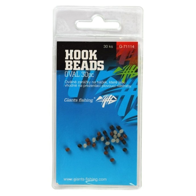 Stoperi Giants Fishing Hook Beads Oval 30kom