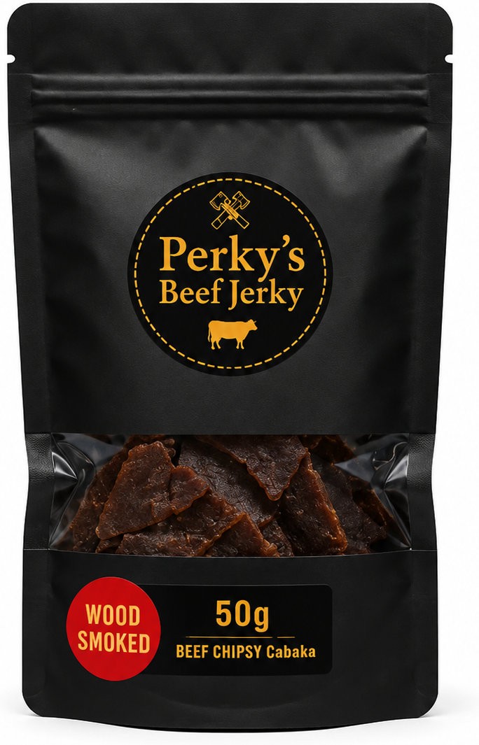 Sušeno meso Perky's Jerky Beef Chipsy Čabajka 50gr