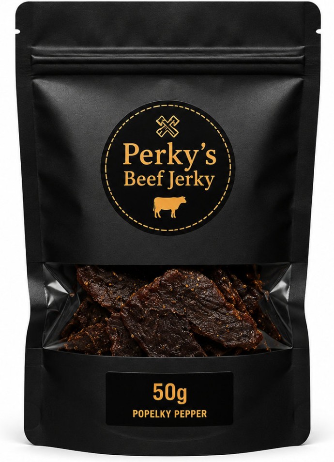 Sušeno meso Perky's Jerky Popelky Peppers 50gr