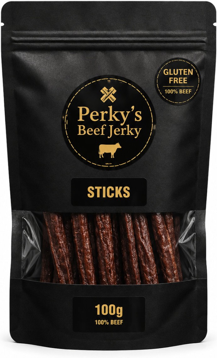 Sušeno meso Perky's Jerky Sticks Wood Smoked 100gr