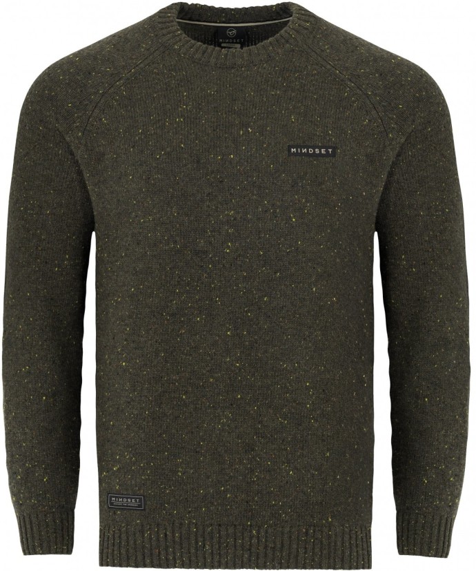 Svetr Korda Mindset Fisherman Knitted Sweater Dark Olive