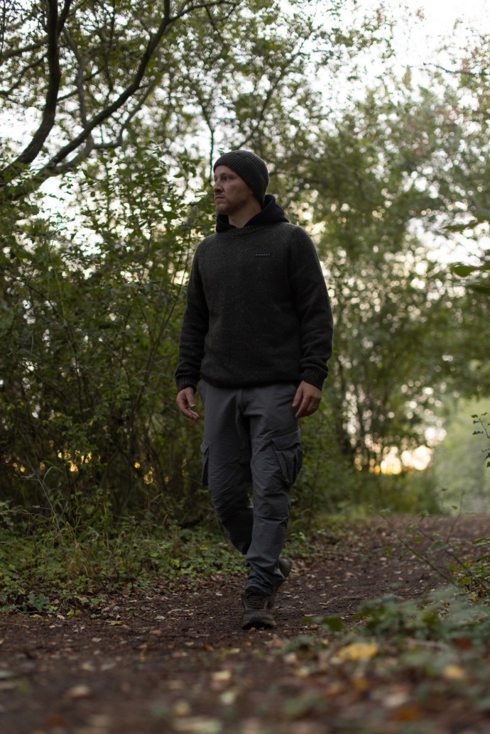 Svetr Korda Mindset Fisherman Knitted Sweater Dark Olive