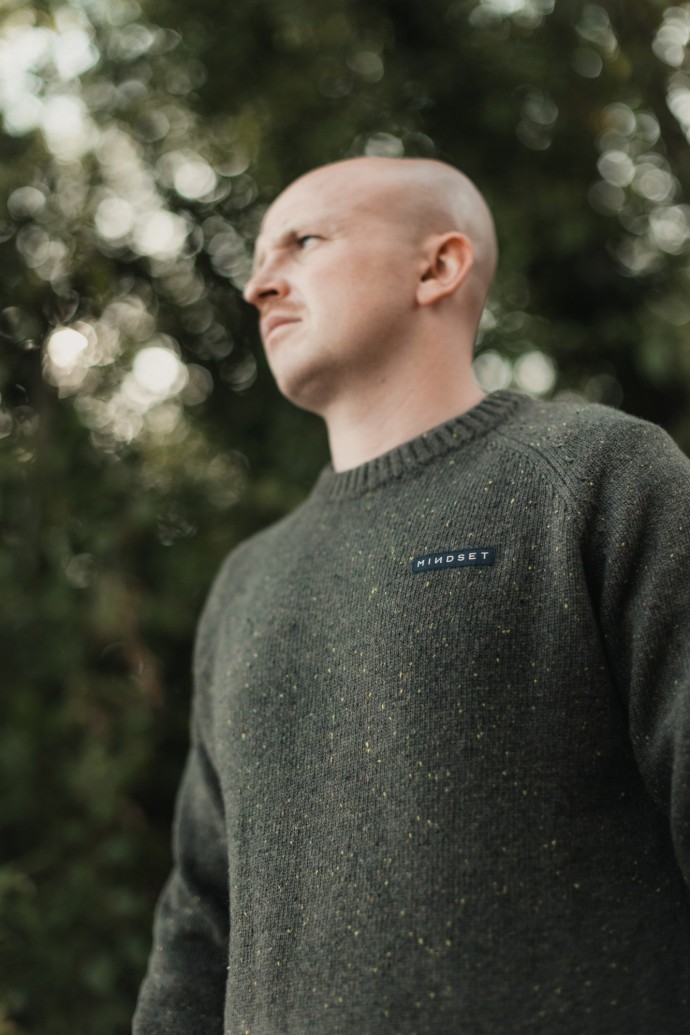 Svetr Korda Mindset Fisherman Knitted Sweater Dark Olive