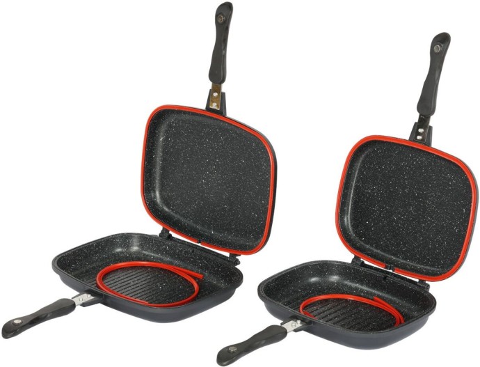 Tava za kuhanje Giants Fishing Eazi Pan Large + Set pribora za jelo od nehrđajućeg čelika