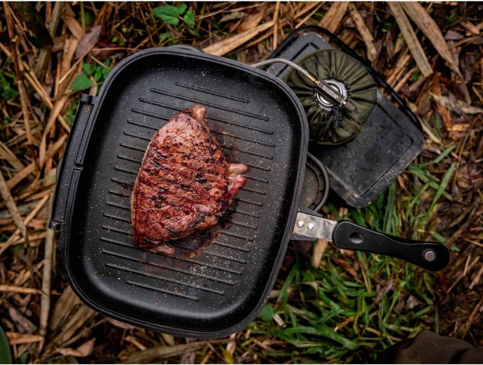 Tava za kuhanje Giants Fishing Eazi Pan Medium + Inox Thermo šalica