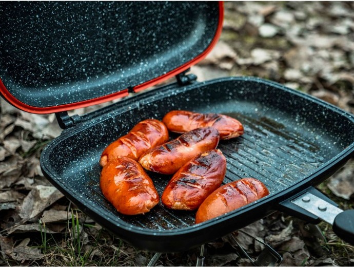 Tava za kuhanje Giants Fishing Eazi Pan Medium + Inox Thermo šalica