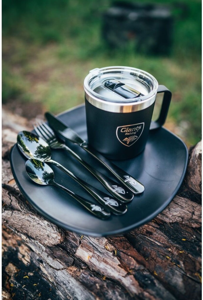 Tava za kuhanje Giants Fishing Eazi Pan Medium + Inox Thermo šalica