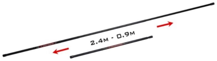 Teleskopska drška za podmetač Drennan Red Range Compact Handle 2,4m