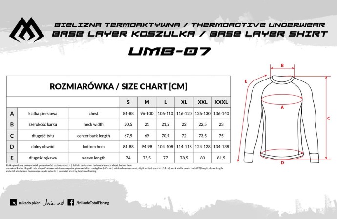 Termoprastrana Mikado Osnovni sloj Majica