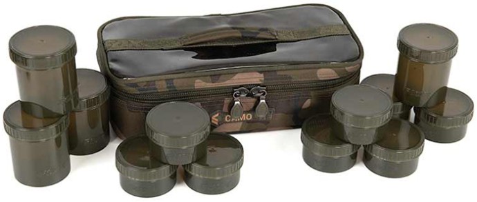 Torba s posudama Fox Camolite 12 Pot Hookbait Case