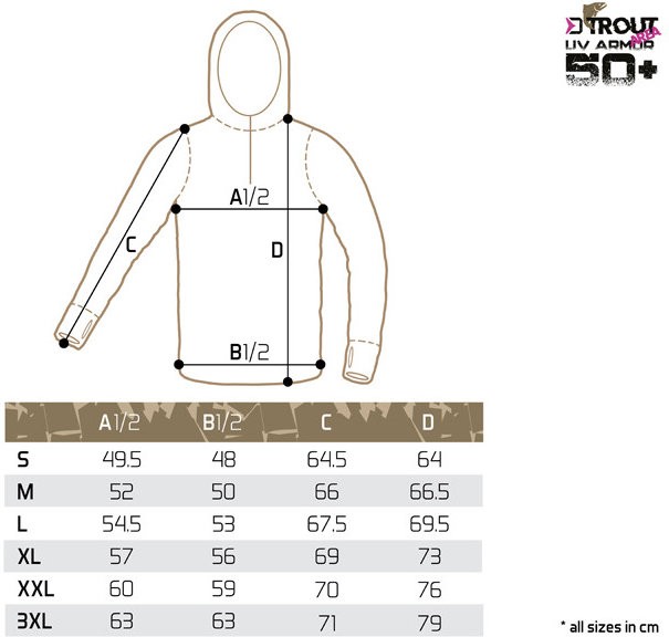 Tričko Delphin s Kapucí UV ARMOR 50+ Trout