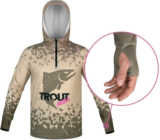 Tričko Delphin s Kapucňou UV ARMOR 50+ Trout