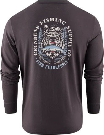 Tričko Grundéns Bear Essentials LS T-Shirt Black