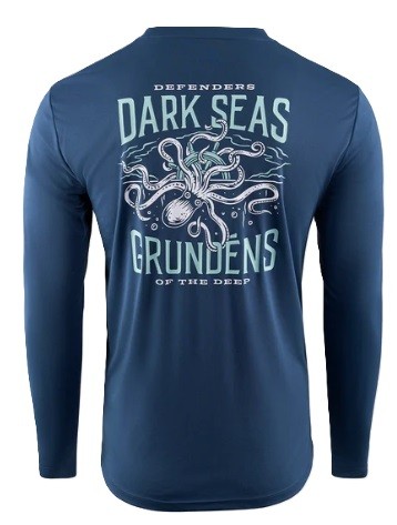 Tričko Grundéns Dark Seas X Grundéns Great Depths LS Tech Tee