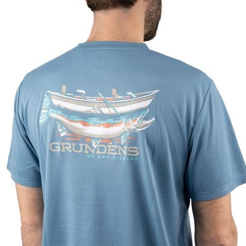 Tričko Grundéns Drift boat SS Tech Tee captains Blue