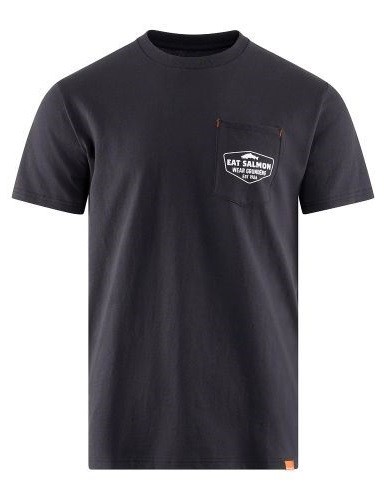 Tričko Grundéns Eat Your Words HD Pocket Tee Black Salmon Graphic