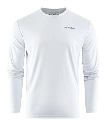 Tričko Grundéns Fish Fearlessly LS Tech Tee Grey Mist