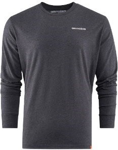 Tričko Grundéns Salmon Tailscape LS T-Shirt Heather Charcoal