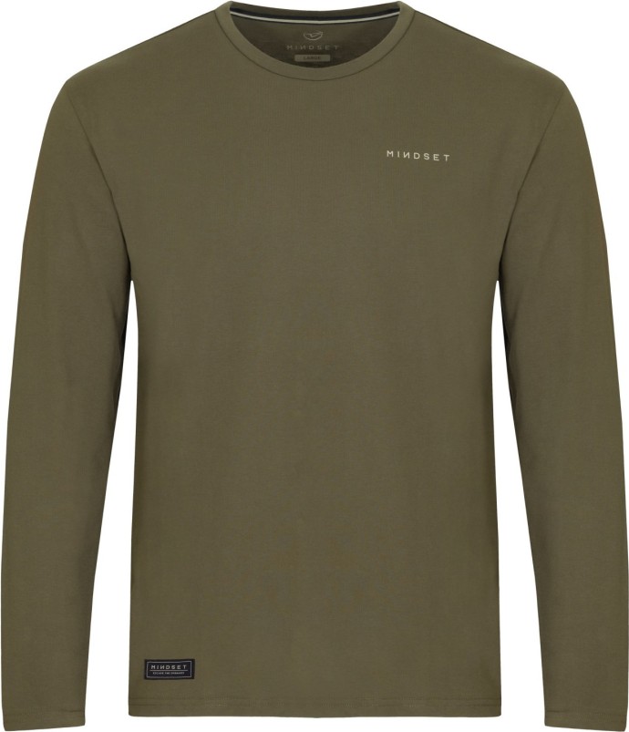Tričko Korda Mindset Minimal LS Tee Dark Olive