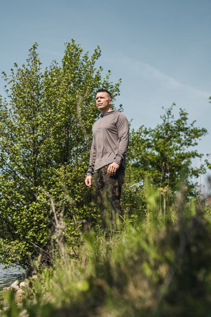 Tričko Korda UPF Hooded Top Charcoal