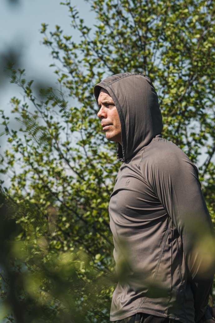 Tričko Korda UPF Hooded Top Charcoal