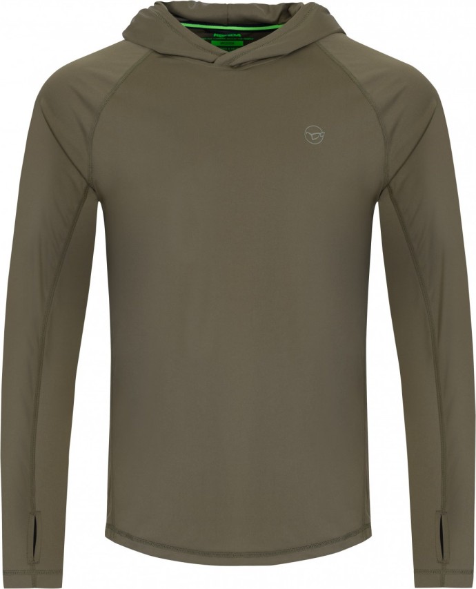 Tričko Korda UPF Hooded Top Dark Khaki