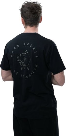 Tričko Nash Make It Happen Carp Logo T-Shirt Crna