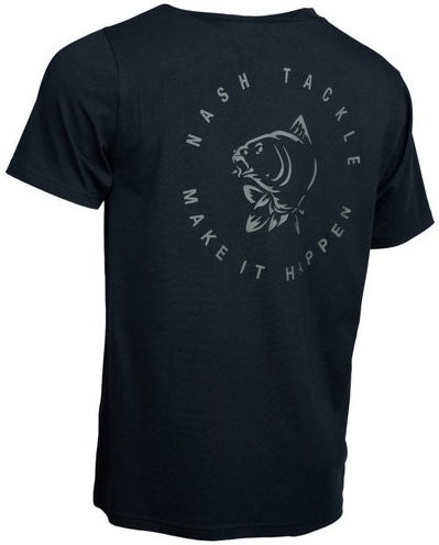 Tričko Nash Make It Happen Carp Logo T-Shirt Crna
