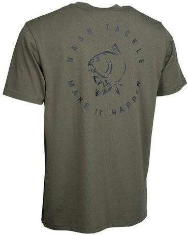 Tričko Nash Make It Happen Carp Logo T-Shirt Zeleno