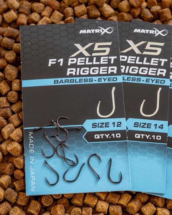 Udica Matrix X5 F1 Pellet Rigger Barbless - Eyed