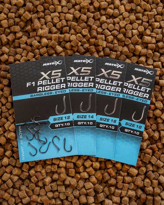 Udica Matrix X5 F1 Pellet Rigger Barbless - Eyed
