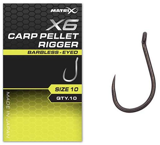 Udica Matrix X6 Carp Pellet Rigger Barbless - Eyed