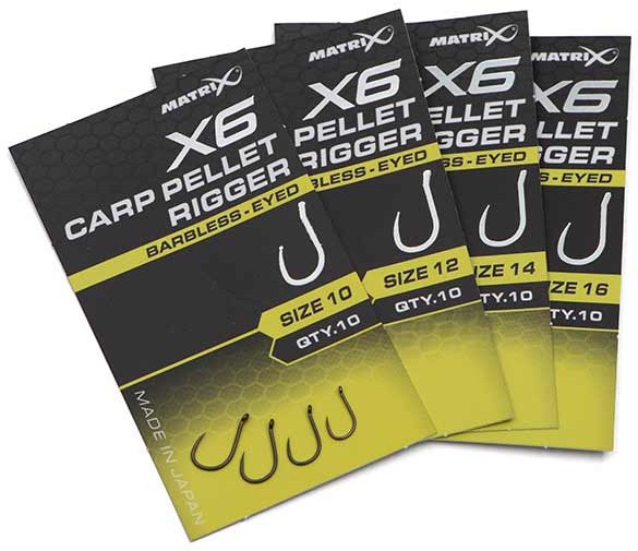 Udica Matrix X6 Carp Pellet Rigger Barbless - Eyed