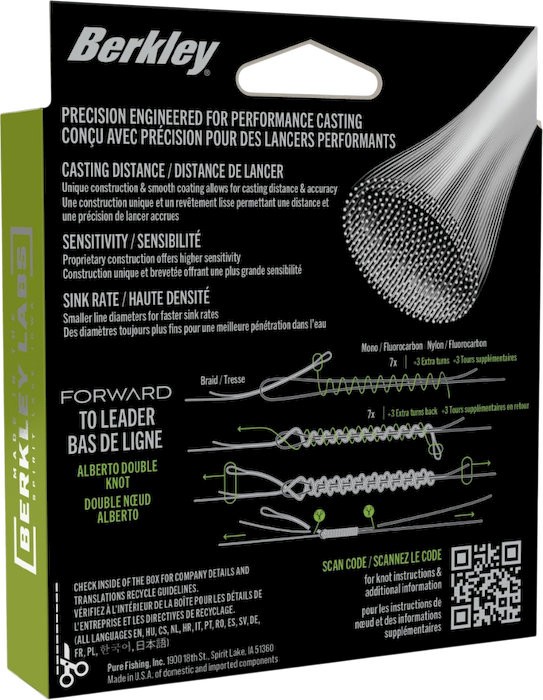Upredenica Berkley Forward Finesse Braid Low Vis Green po 1m