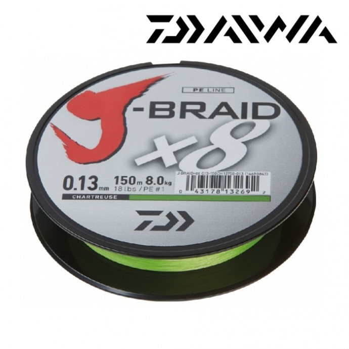Upredenica Daiwa J-Braid 8 Chartreuse 300m