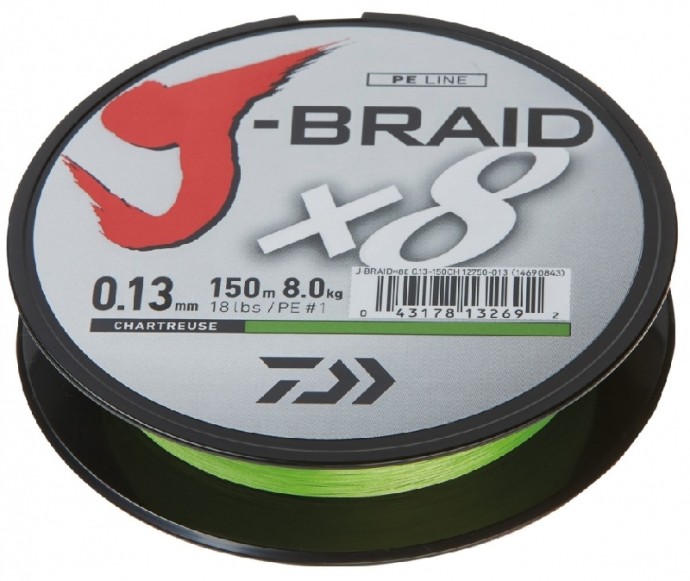 Upredenica Daiwa J-Braid 8 Chartreuse 300m